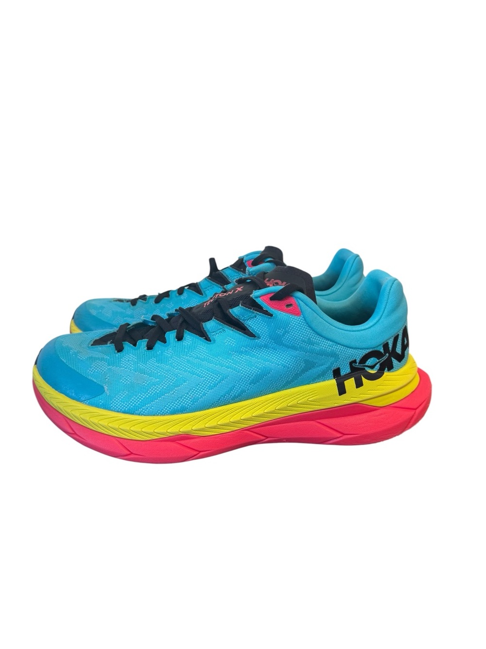 Hoka One One Mens 10.5D Tecton X 1123161 SBDP Blue Diva Pink Shoes